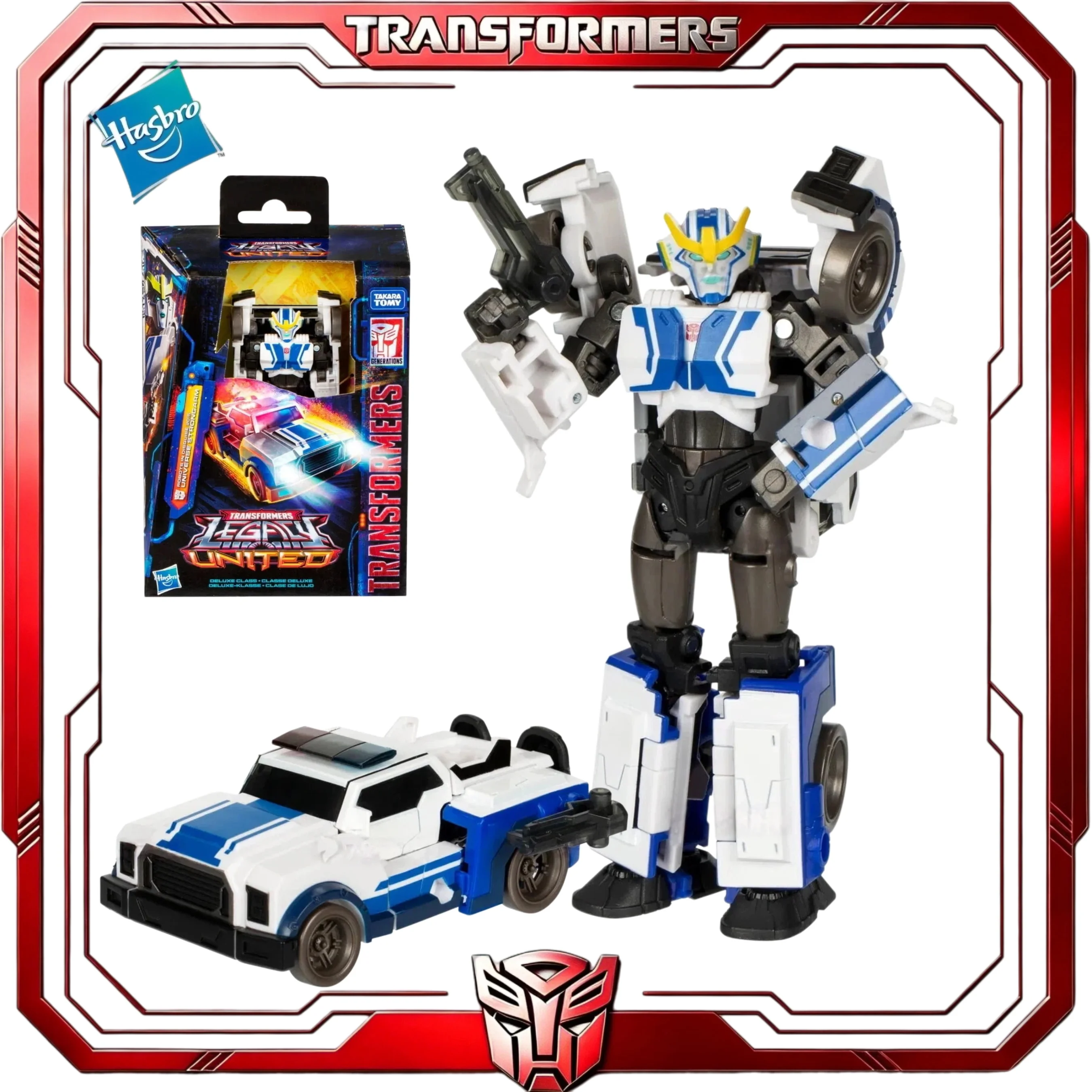 Op voorraad Transformers Legacy United Deluxe Strongarm Hasbro Robots in Disguise 2015 Politie SUV Action Figure Cadeau voor fans