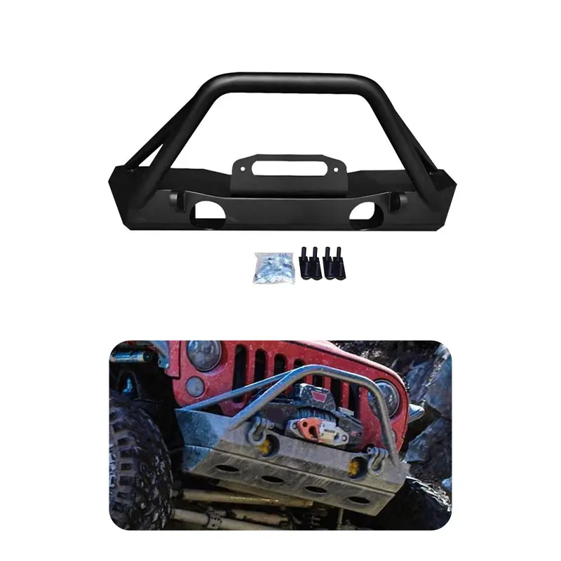 XDS الأكثر مبيعا 4x4 على الطرق الوعرة لاقط الملحقات الصلب الثور بار المصد الأمامي مع لوحة ونش ل رانجلر JK JL JT 2007-2024