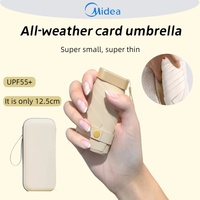 Midea Mini UV Umbrella - Lightweight Folding Parasol Sunny Umbrella Reinforced Frame Portable Kids/Ladies' Sunshade Umbrella NEW