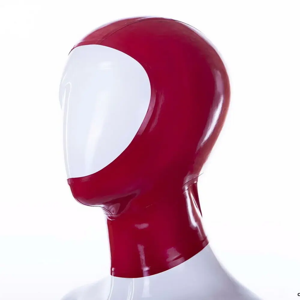 

Latex Gummi Rubber Red Riding Hood/Mask Face Up Zipper Fetish Party Cosplay