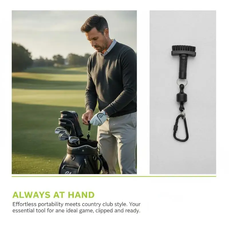 Mini-Golf-Reinigungsbürste mit abnehmbarem Magneten, strapazierfähigen Nylonborsten – Detail 5