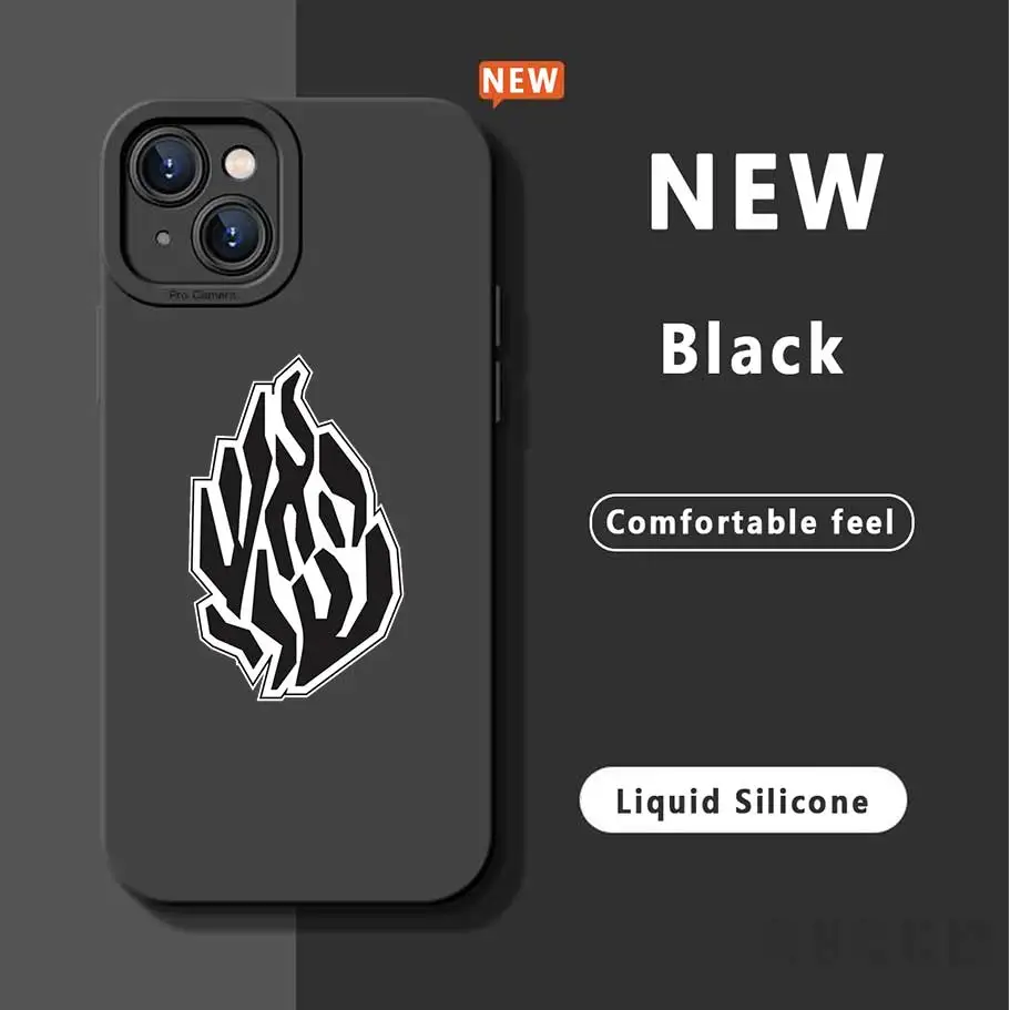 New Luxury Passionate fire Liquid Silicone Phone Case For iPhone 11 12 13 14 15 Pro Max X XR XS Mini 7 8 Plus SE Soft Rear Cover