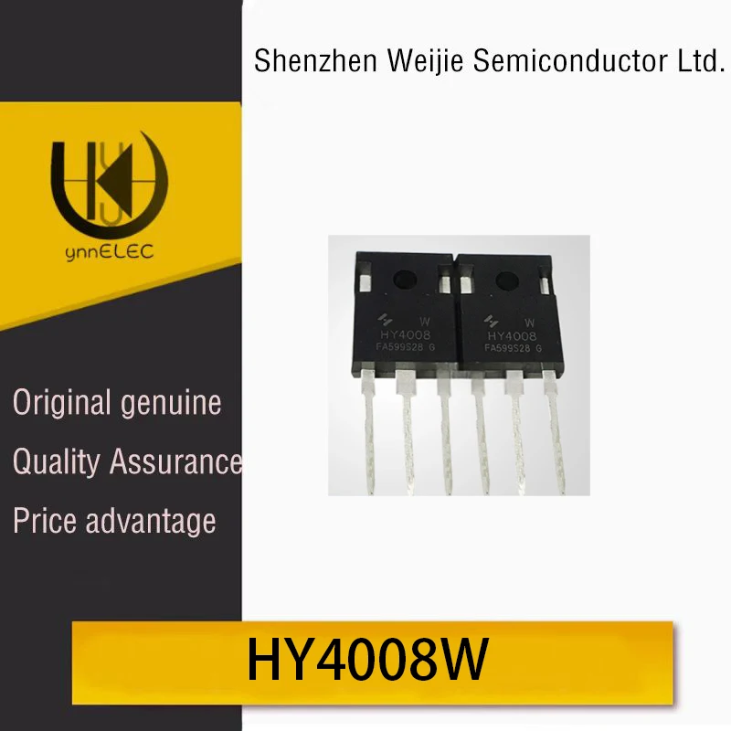 

Brand New Original HY4008W Chip in TO-247 Package N-Channel 80V 200A Field Effect Transistor Chip Silk Screen