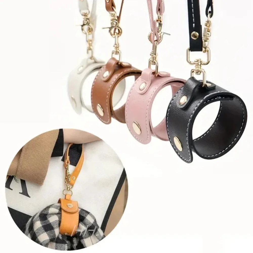Vintage Leather Glove Holder Strap With Clasp Leather Towel Holder For Handbag Glove Strap For Hat Outdoor Camping Women view 2