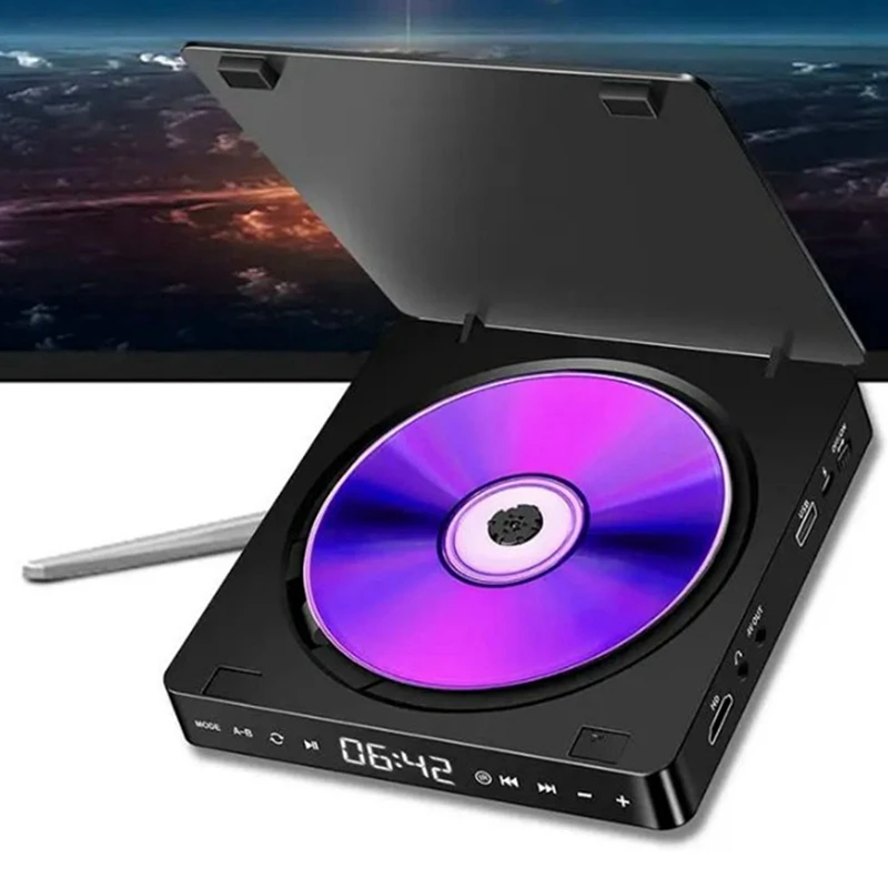 Reprodutor de dvd de alta definição, reprodutor de dvd doméstico, caixa de tv, conexão av compatível com entrada usb, plugue ue durável