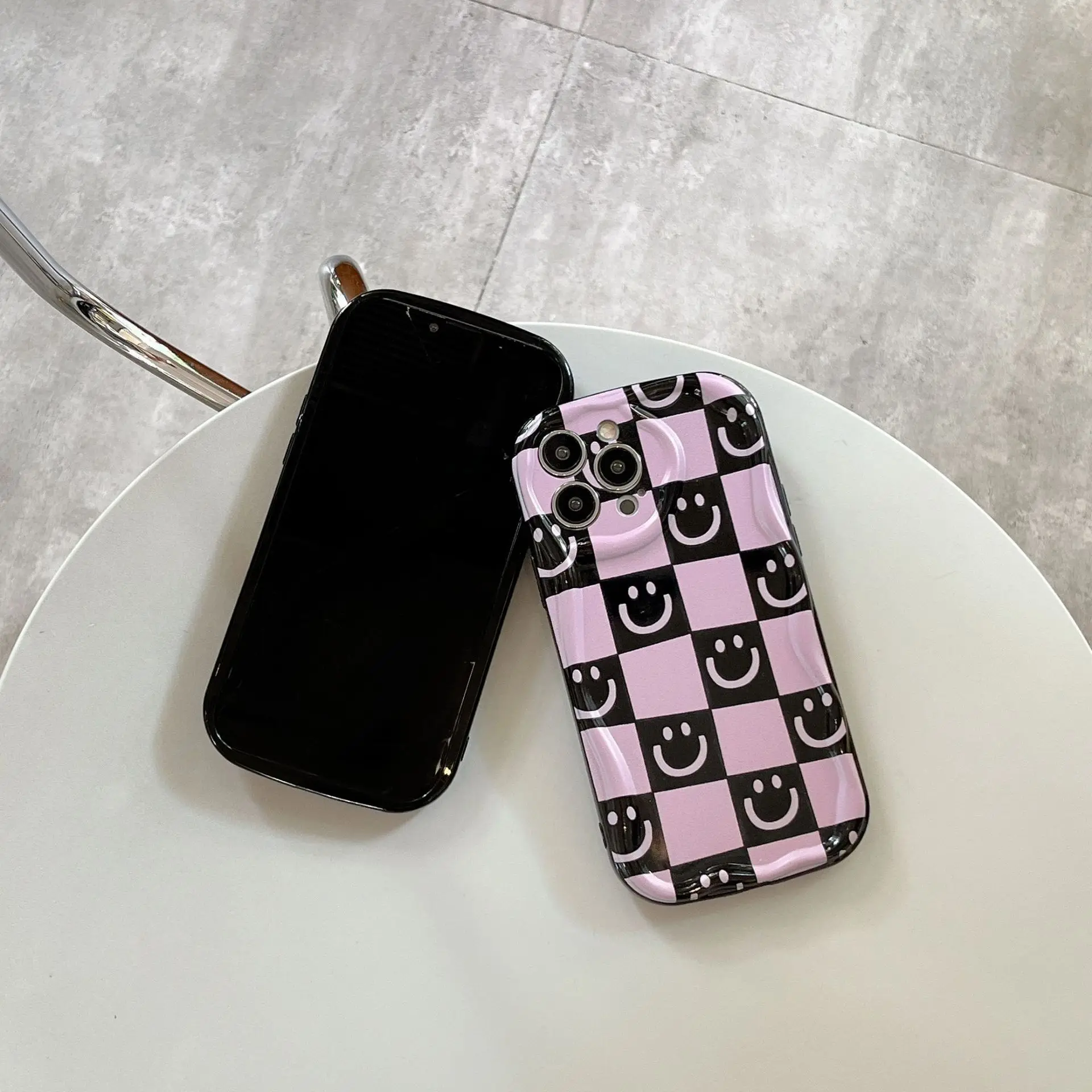 3D Wavy Edge Case Compatible For IPhone 11 12 13 14 Pro Max XR 7 8 6 6S Plus X XS SE2 Flower Graffiti Soft TPU Cases Cover Funda