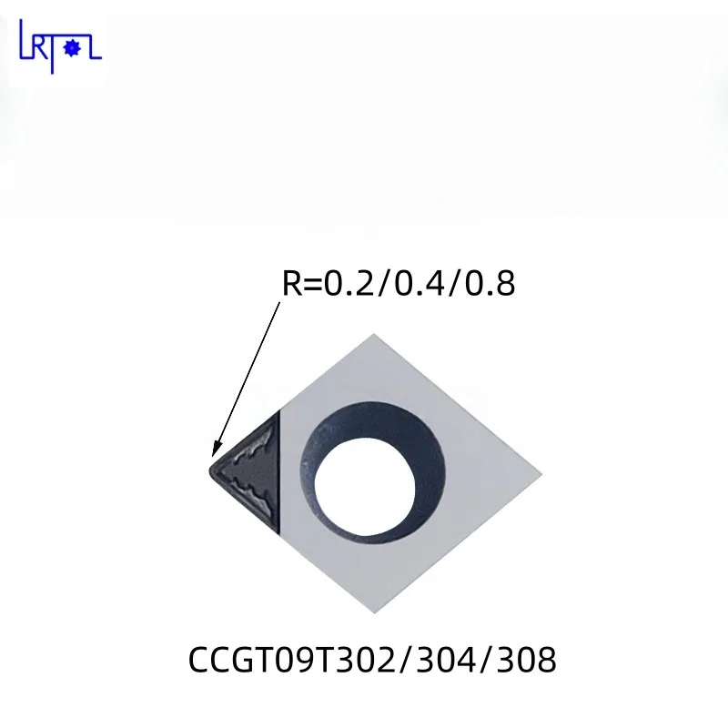 

PCD Insert CCGT09T302 CCGT09T304 CCGT09T308 Chip Breaking Turning Tool for Copper Aluminum Magnesium Fibre Glass Plastic