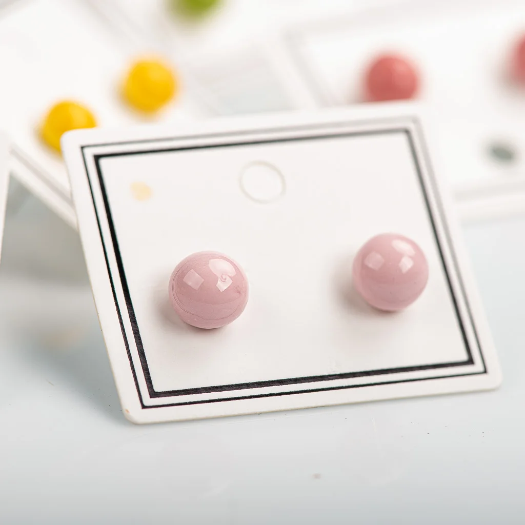 Small And Cute Porcelain Multicolor Earrings Anti-allergic #LY414  candongas бижутерия для женщин best friend ohringe