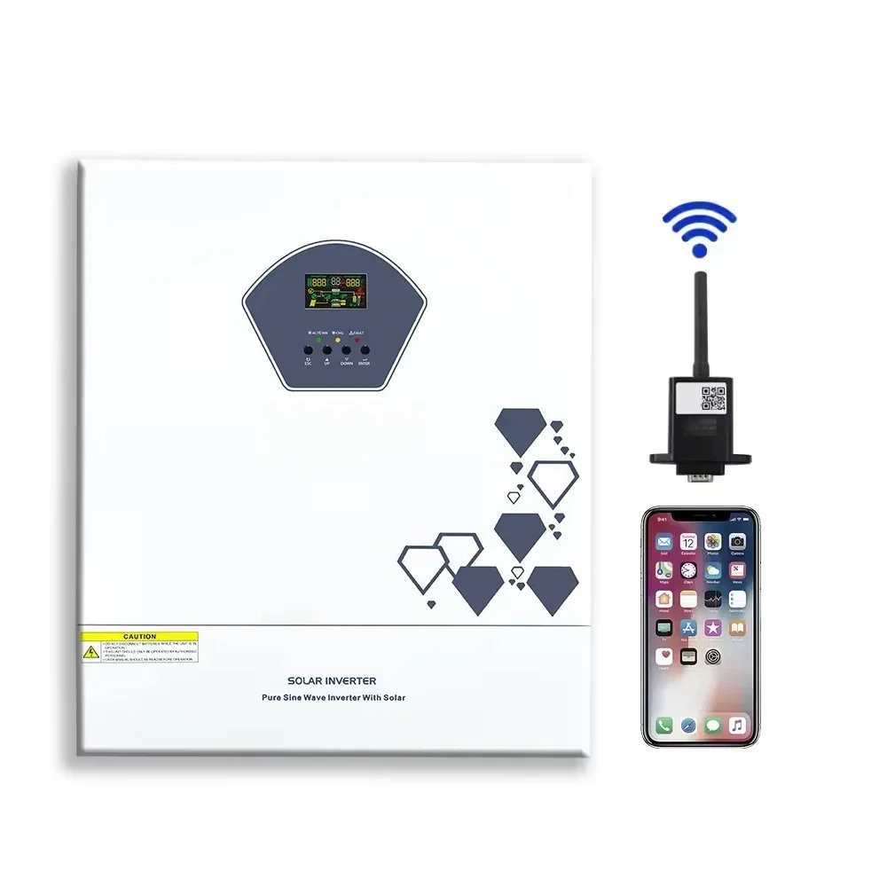 

12000 Вт 48 В чистая синусоида WIFI/BMS связь и солнечный инвертор с выходом 220–240 В переменного тока