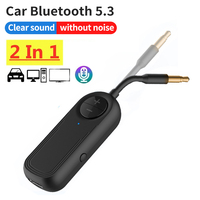 Bluetooth 5.3 Adapter Transmitter Receiver Wireless Audio For Car Music Headphone Speaker AUX Wireless Audio Adapter 3.5mm Jack