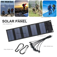 Foldable Solar Panel 5V 12W USB Solar Cell Portable Folding Waterproof Solar Panel Charger Outdoor Mobile Power Battery Charger