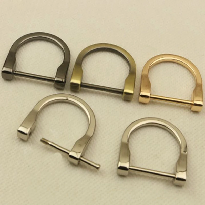 

Detachable D Ring Open Screw Metal Bag Buckle Shackle Clasp For Leather Craft Bag Strap Belt Buckle Handle Shoulder Webbing Hot