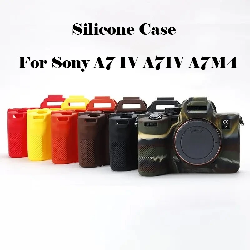 For Sony A7 IV A7IV ILCE-7M4 A7M4 Silicone Case Armor Skin Body Cover Protector Mirrorless Camera Bag