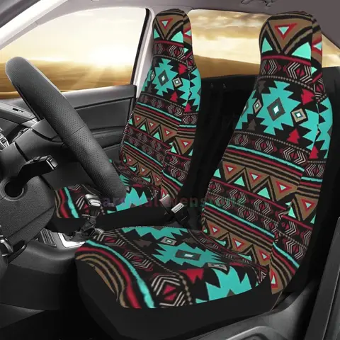 Aztec Ethnic 2PCS Car Seat Cover Seat Cover Anti Fouling and Convenient Protective Cover Unique Style