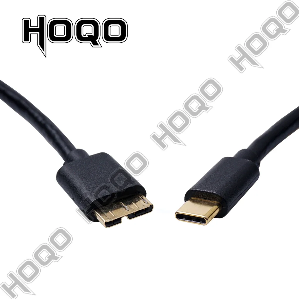 Gold plated USB 3.1 Type-C to Micro B Cable, USBC 3.1 USB-C to USB3.0 Micro-B Cord for Macbook Pro HDD Hard Drive Smartphone