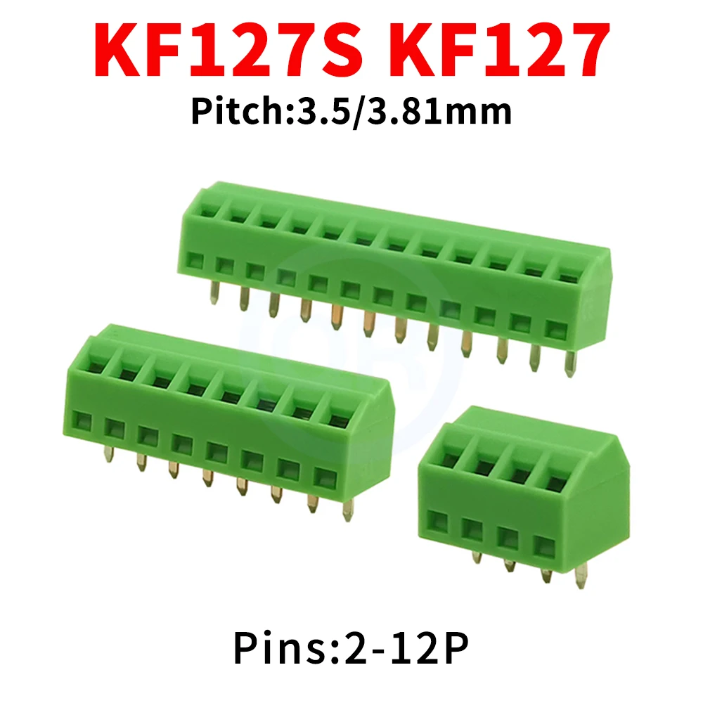 (10 Pieces) KF 127S 3.5mm 3.81mm Screw Inclined PCB Terminal Block Connector KF127S KF102 DG381S - 3.5 / 3.81 2~12P