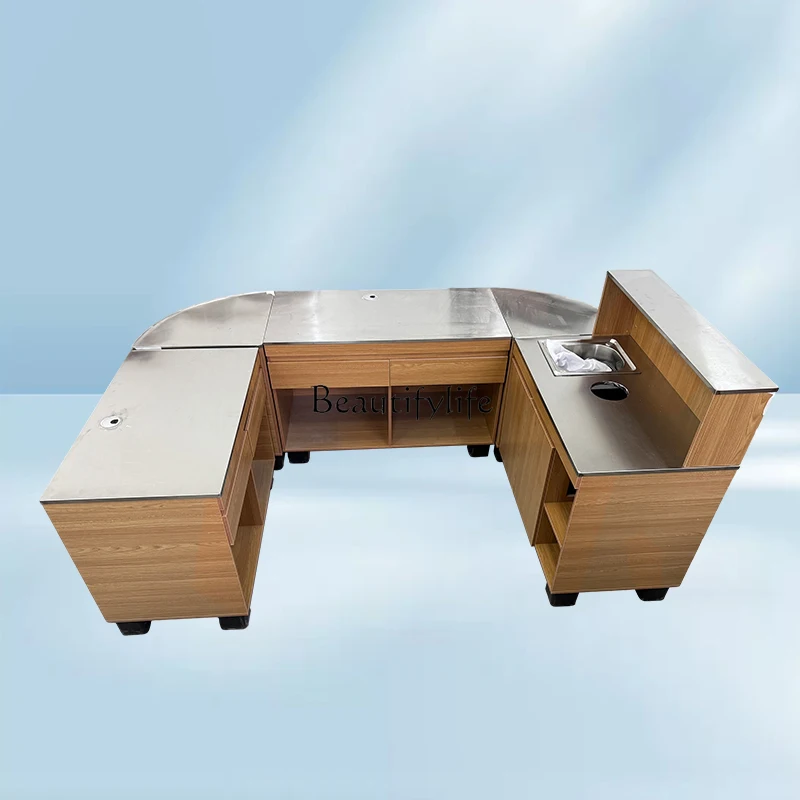 

*Cashier counter operation Fresh supermarket fruit and vegetable store fruit cutting table corner cabinet