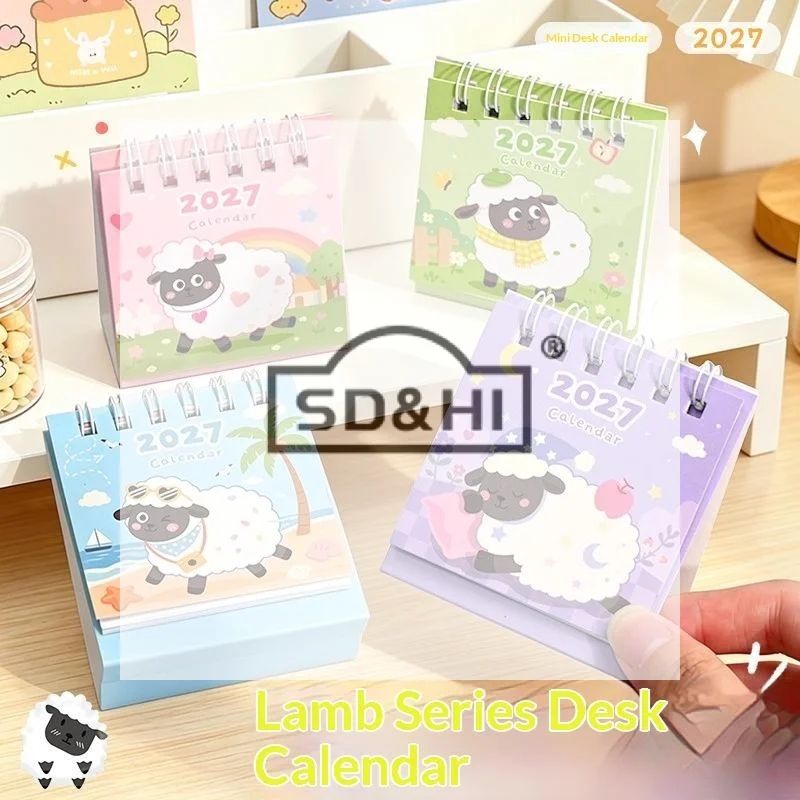 2027 Mini Desk Display Mini Calendar Annual Planner Coil Book Yearly Schedule Organizer To Do List Decoration Calendars