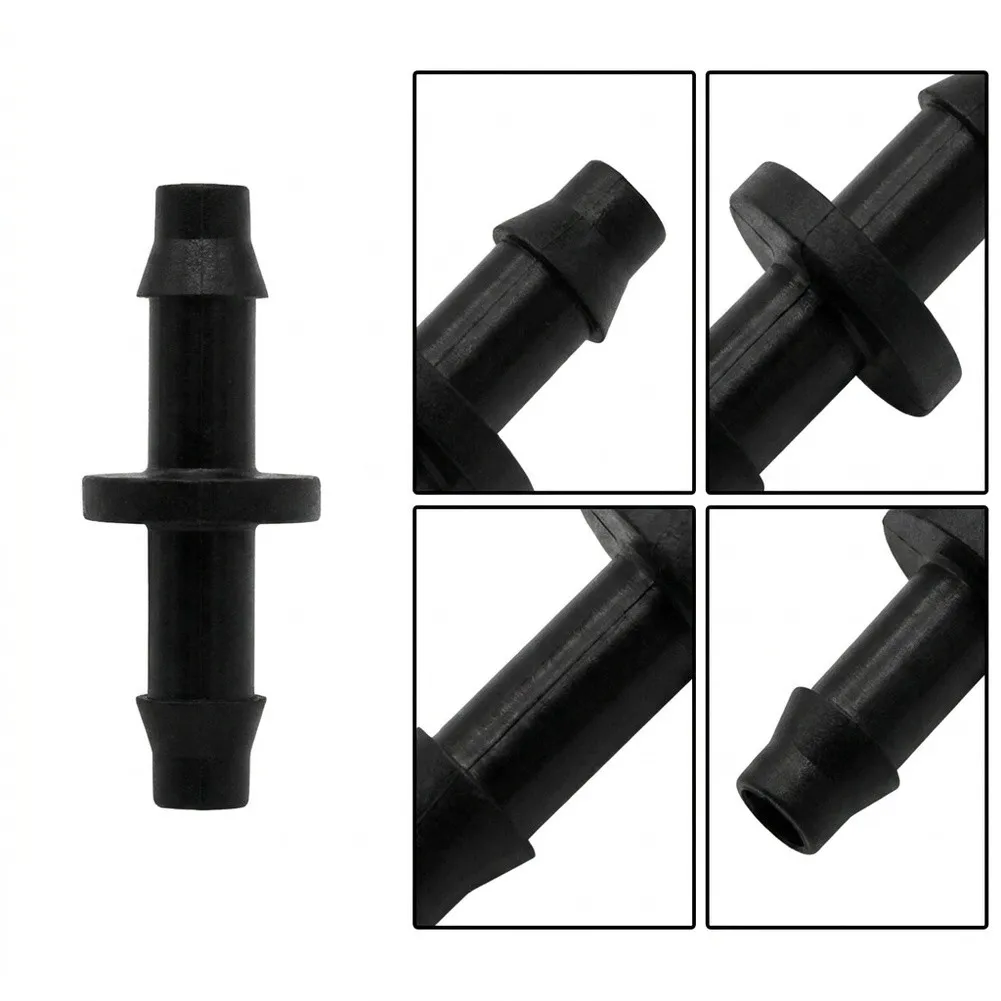 100 Pieces Barbed Connectors for 1/4 Drip Irrigation Tubing Compatible with 1/4 Drip Line and for soaker Hose for Water Systems