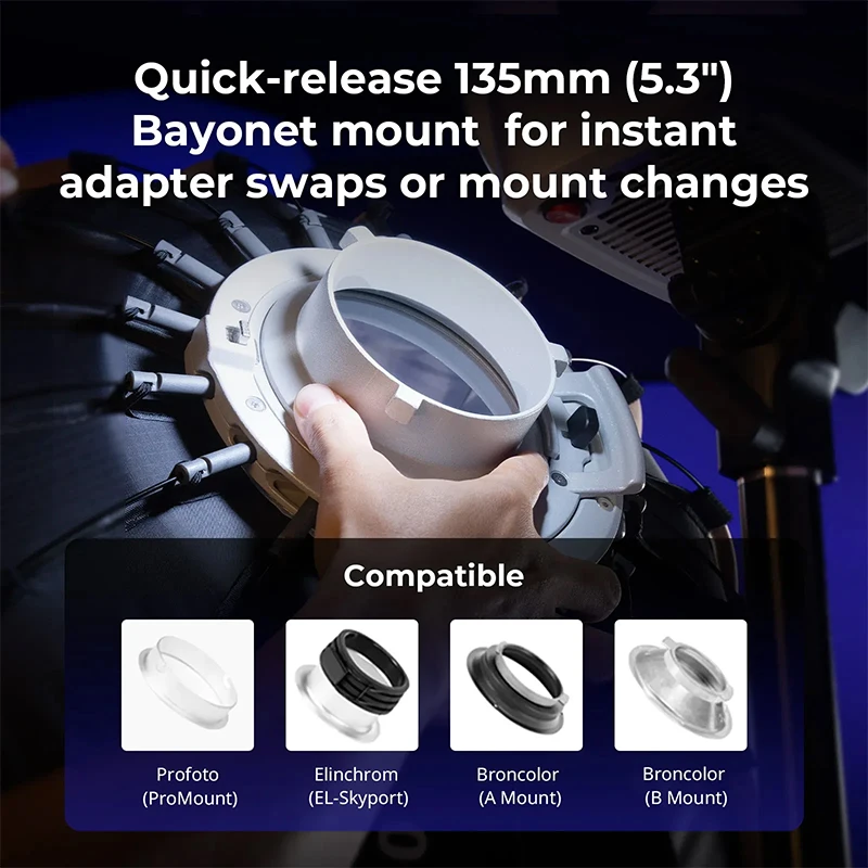 SmallRig FP-90 & FP-60 Quick-Setup Folding Parabolic Softbox Standard Bowens Mount - view 3