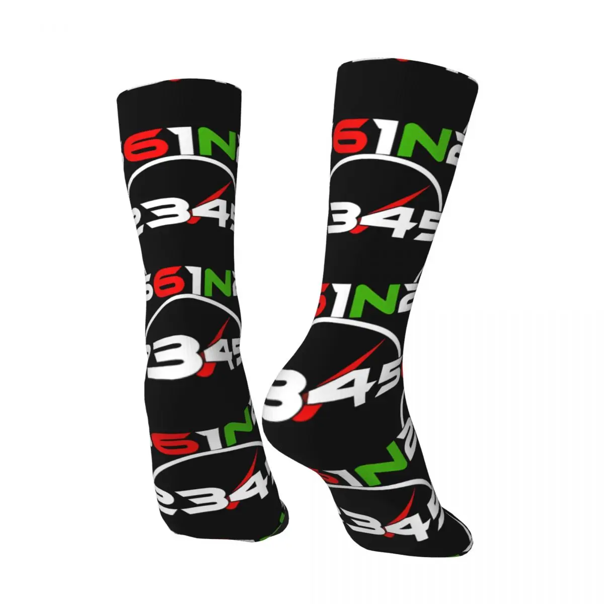 Hip Hop Vintage Brilliant Crazy Men's compression Socks Unisex Two Sides 1n23456 Harajuku Pattern Printed Funny Novelty Happy