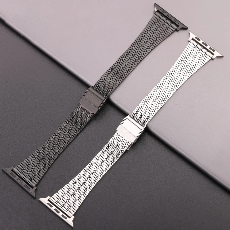 Stainelss Steel Watchband For Apple Watch Band Serie 8 7 6 5 4 Se Strap 44mm 45mm 40mm 41mm 42mm 38mm Women Men Iwatch Bracelet