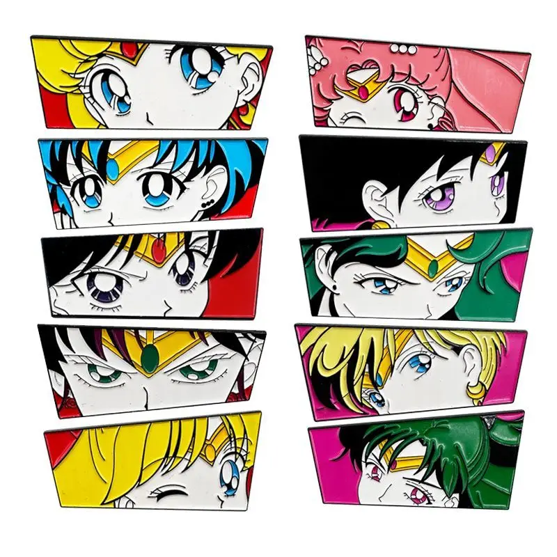 بحار القمر عمل القمر هير ري هينو أنيمي الطرفية الكرتون الإبداعية شارة معدنية موضة حقيبة شخصية الديكور بروش #1