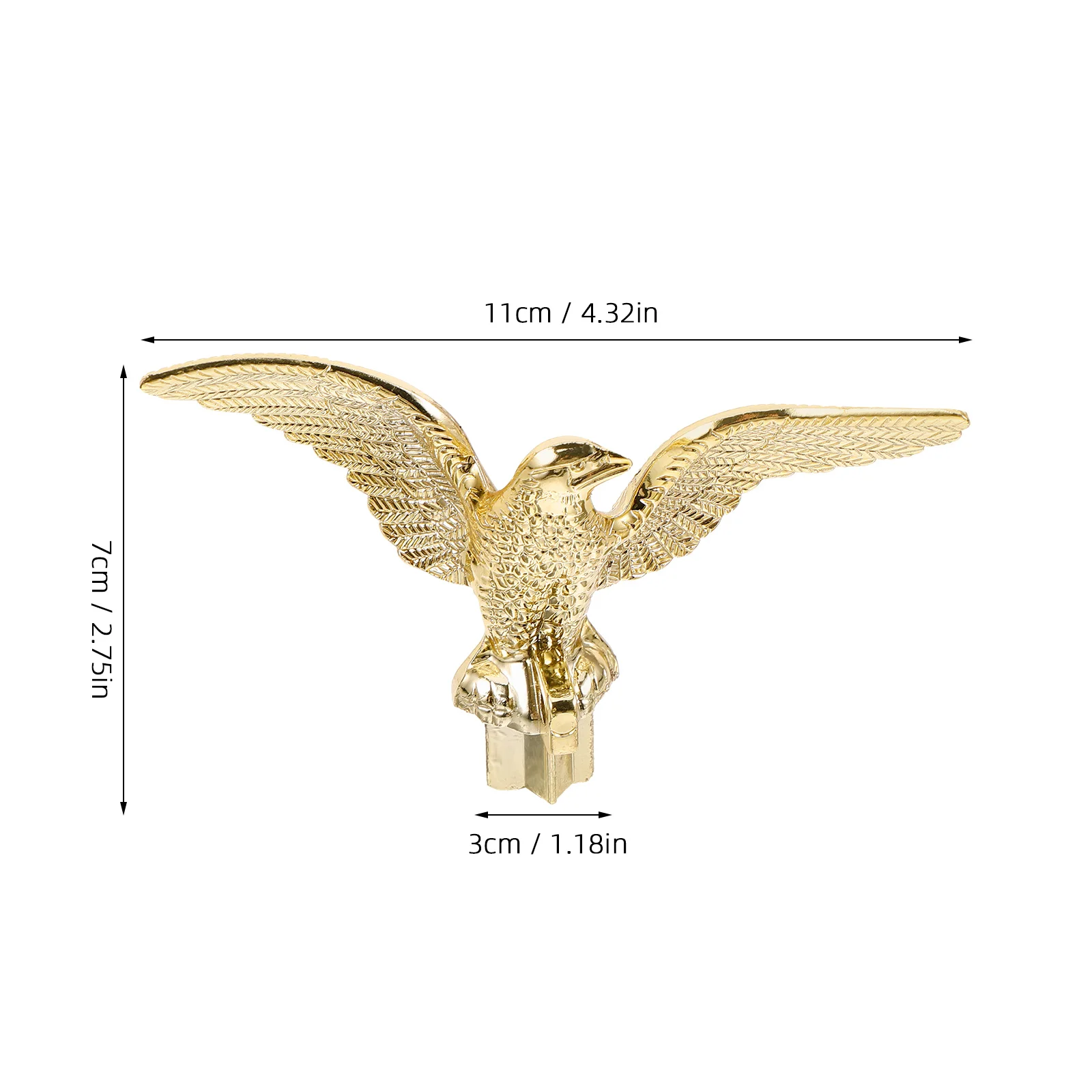 Flag Flagpole Eagle Head Topper Decor Supplies Meeting Room Outdoor Plastic Ornament Decoration Golden