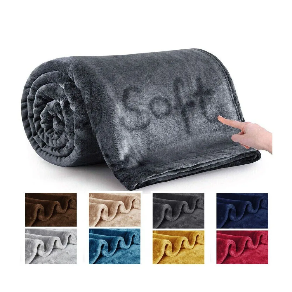 Solid Blanket Fleece Blanket King Size Throw Super Soft Flannel Blanket Lightweight Fuzzy Plush Blanket for Couch Sofa or Bed