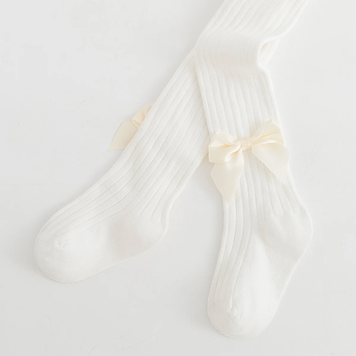 5‑PCS Girls Kids Tights, Slim Fit Spring Autumn Warm High‑Elastic Tights, Vertical Rib with Bow & Carrot Decor Cute Fashion, for view 4