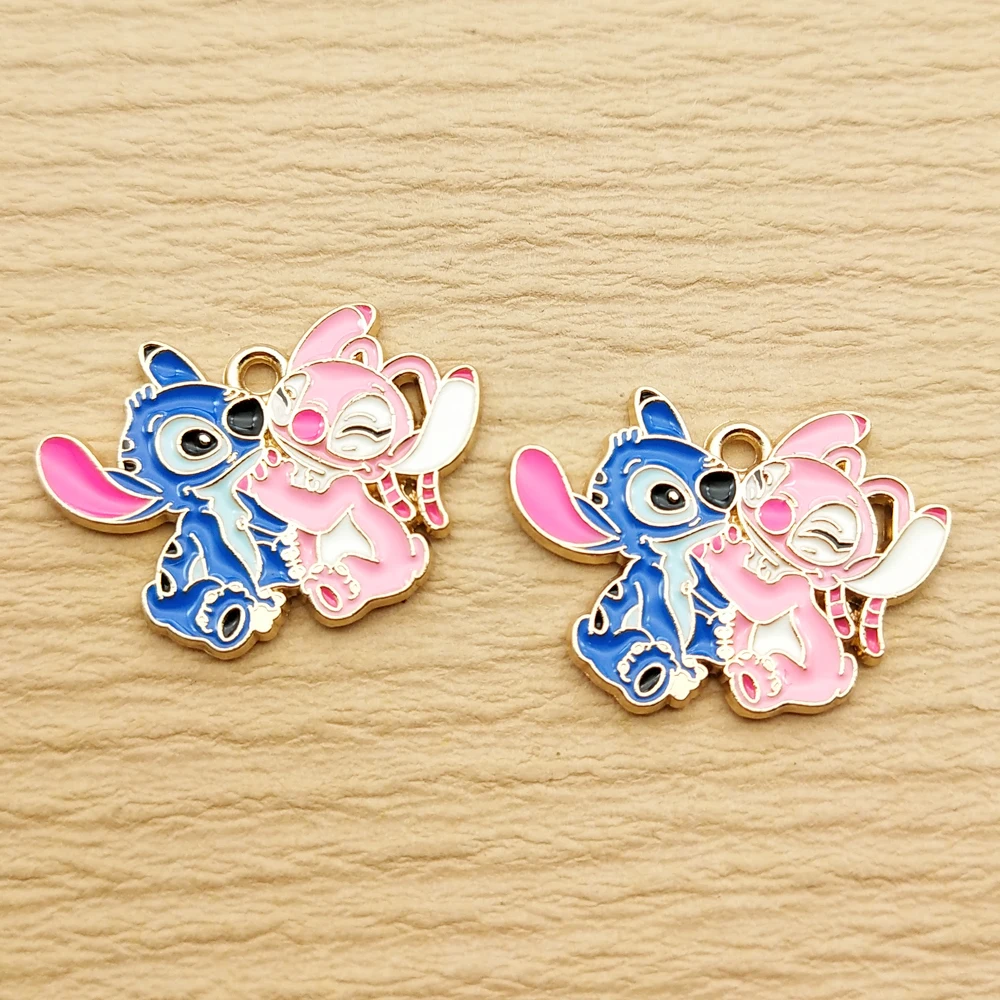 10pcs Cartoon Anime Charm for Jewelry Making Enamel Necklace Earring Bracelet Pendant Diy Accessories Alloy Metal Gold Plated