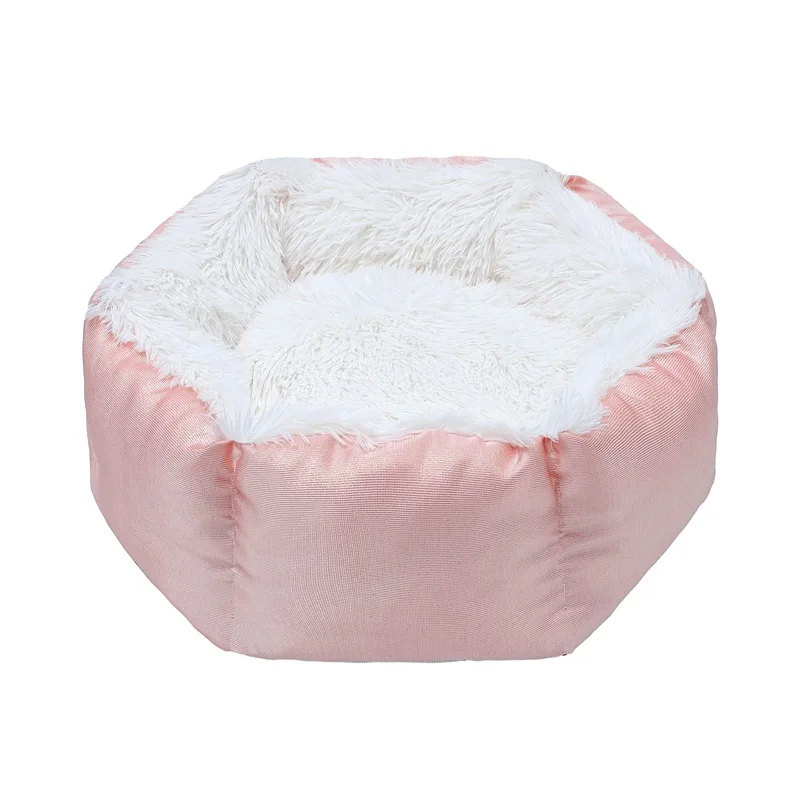 New Four Seasons Cat Nest Hexagonal Pet House Deep Sleeping Dog Sofa Bed Comfortable and Soft Cushion Puppy Sofa Cat Cushion