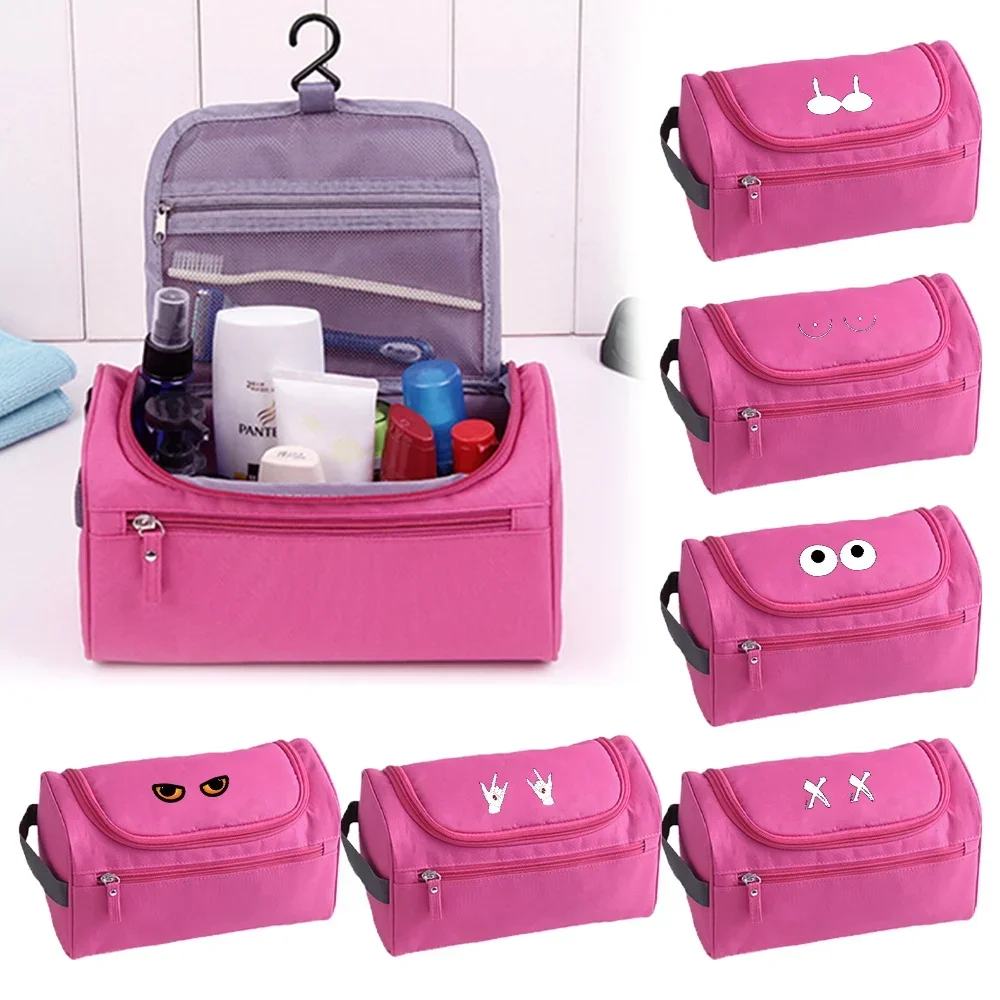 

Cosmetic Pouch Women Makeup Bags Waterproof Toiletries Organizer Cosmetic Bag Chest Pattern Series Hanging Bathroom Wash Bag