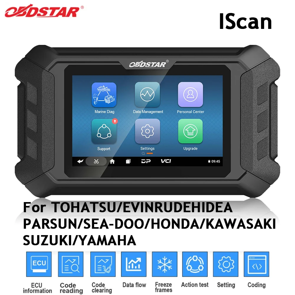 2026 OBDSTAR iScan Marine Motor Diagnostic Scanner for HONDA/SUZUKI/YAMAHA/KAWASAKI/ Hidea/EVINRUDE/ BRP SEA-DOO