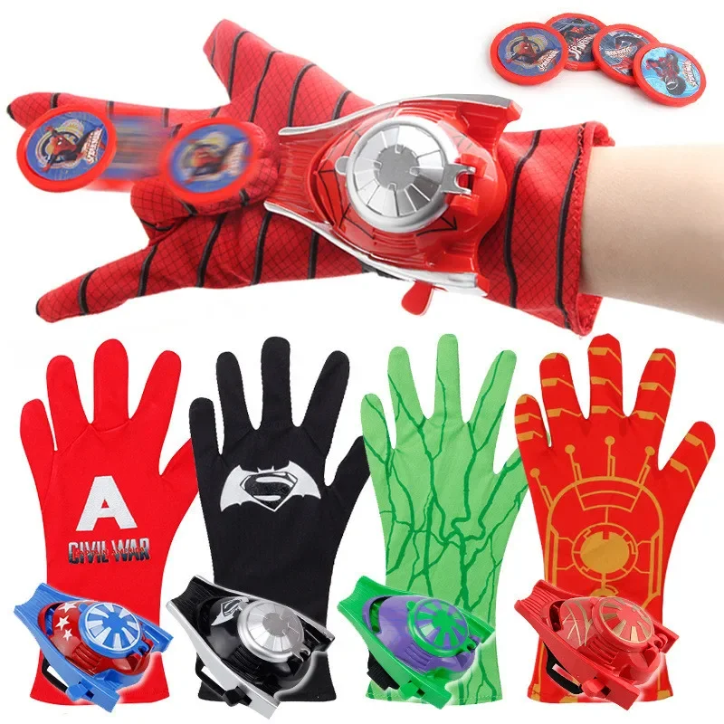 Superhelden-Figuren Spielzeug PVC Ironman Hulk Captain America Launcher-Spielzeug Handschuhe Brinquedos Geschenk