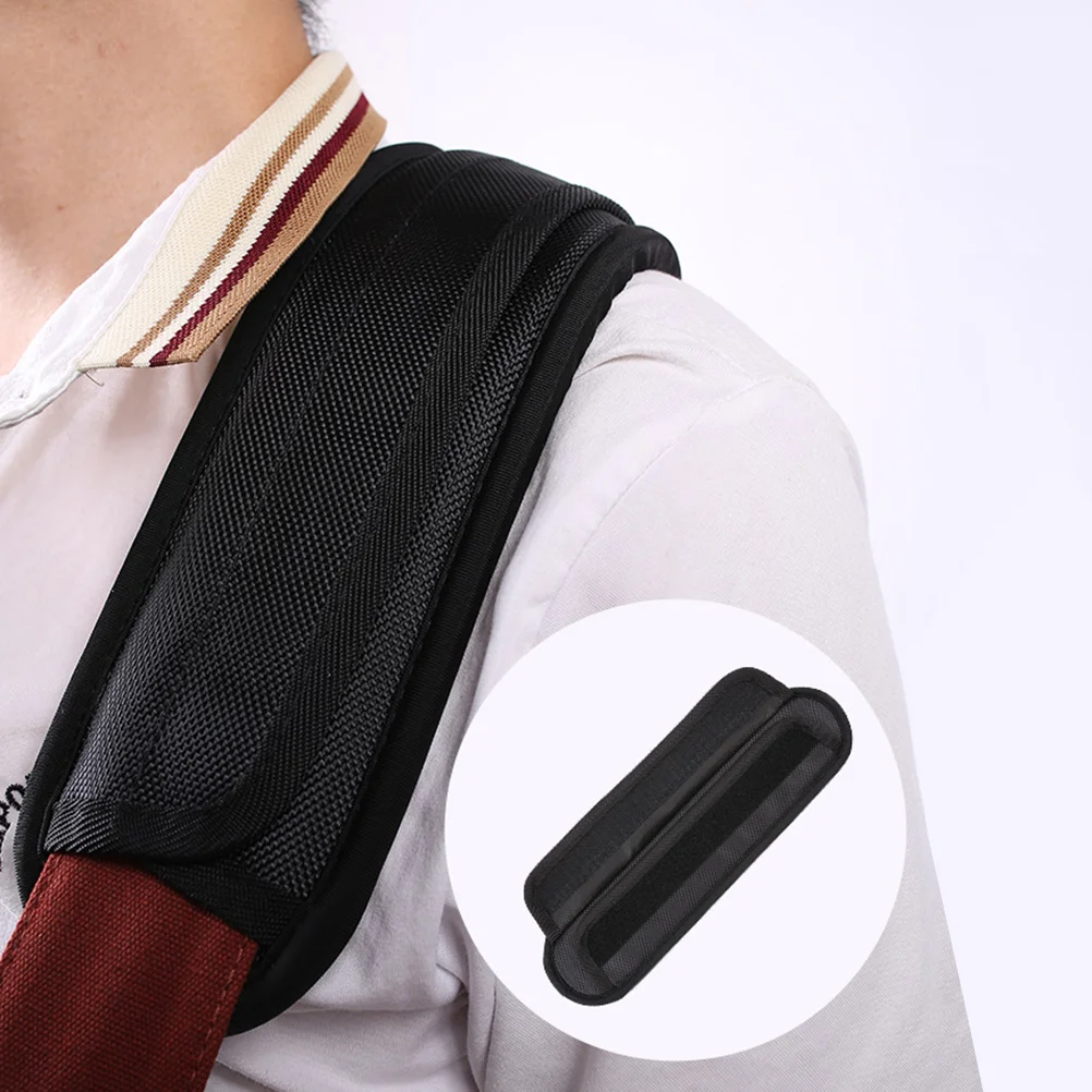 

Comfortable Guitar Strap Pad Durable Guitar Cushion Acessories Removable Guitar Strap Shoulder for Bass Guitar (Black)