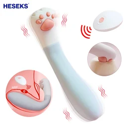 HESEKS Couple Vibrator Cat Claw Sex Toy For Women Vagina Clitoris Stimulate U Type Vibrator G-Spot Massage Female Masturbator