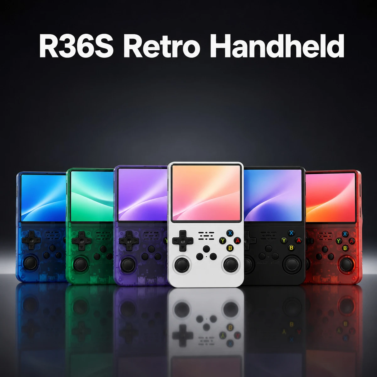 Consola de Juegos Portátil R36S, Pantalla IPS de 3.5 Pulgadas, 64G, Juegos Retro Clásicos, Reproductor de Videojuegos de Bolsillo
