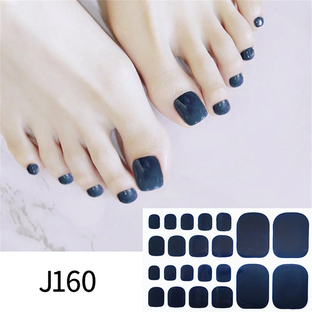 Manicure And Pedicure Stickers Toenail Solid Color Classic Pattern Light And Breathable Nail Art Solid Color Toenail Stickers