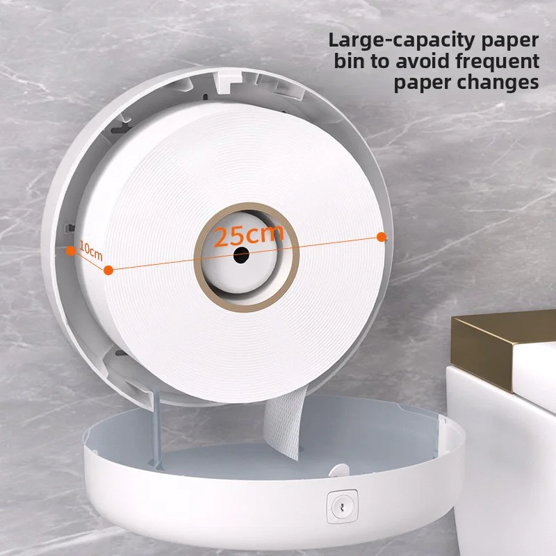 Bathroom Toilet Paper Holder Wall Mounted Paper Roll Storage Organizer for Home Toilet Paper Dispenser with Strong Adhesive