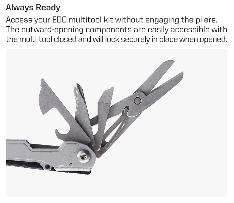 SOG PowerLitre Mini Multitool-Zange mit 19 Leichtgewichtswerkzeugen EDC Kompaktes Taschenwerkzeug mit Klappmesser, Korkenzieher und Schraubendreher – Detail 10