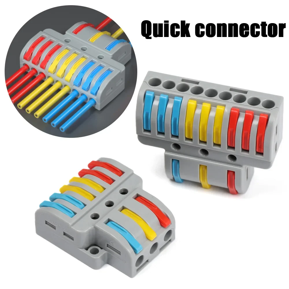 Quick Wire Connector PCT SPL Wiring Cable Connectors Push-in Conductor Terminal Block Led Light Electrical Splitter LT-633 933