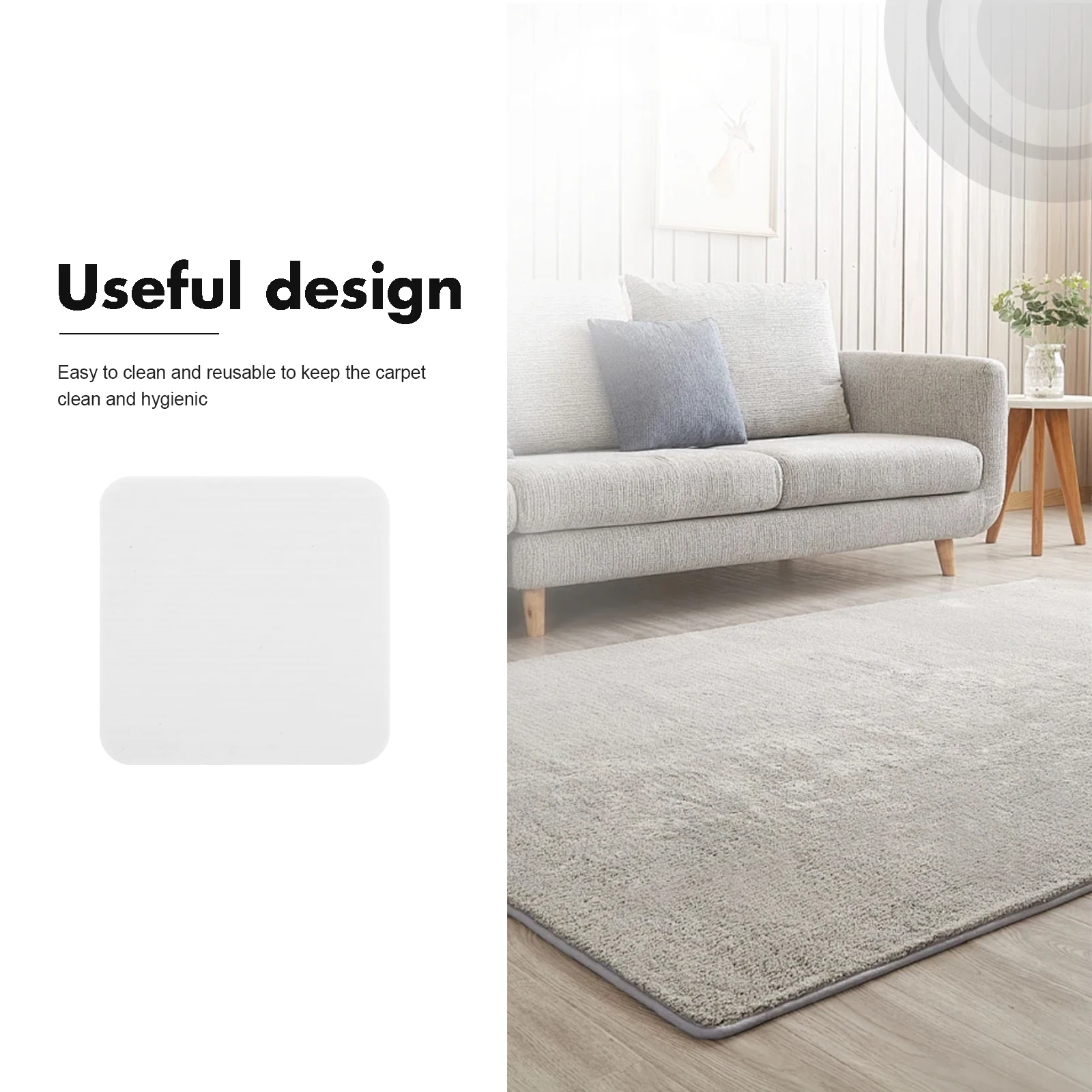 

4 Pcs Slip Carpet Pad Washable Non Skid Stickers For Hardwood Floors Tile Gripper Rug Rug Pad For Tile Floors Tape