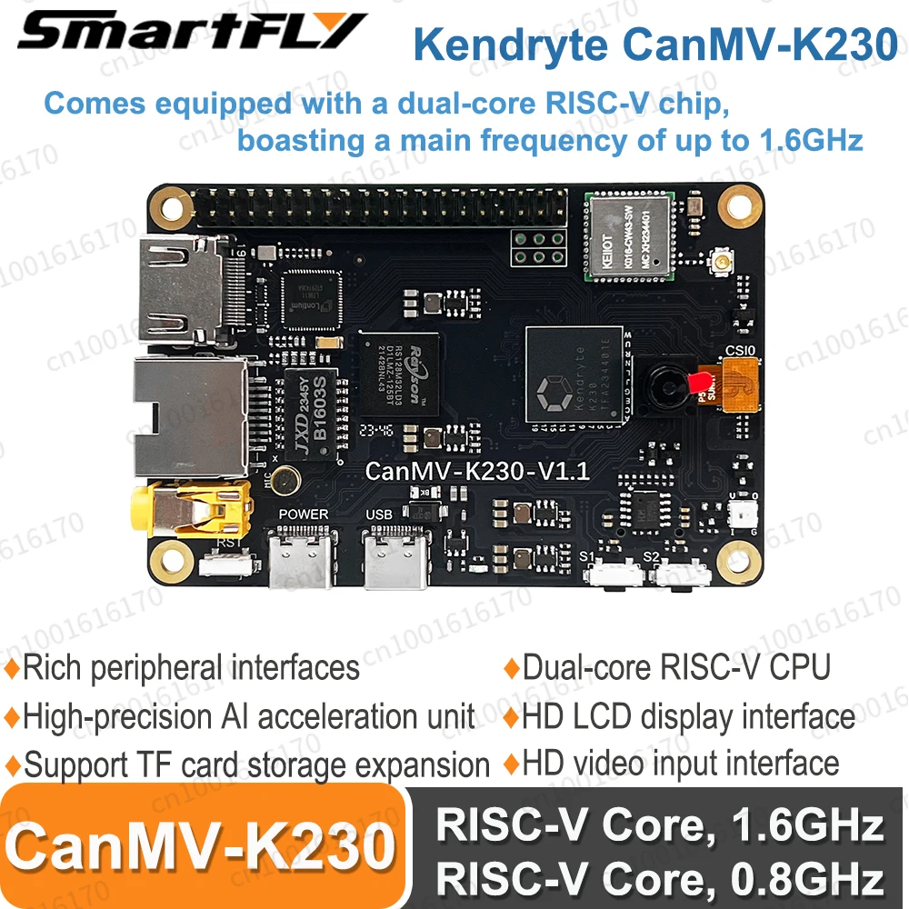 Kendryte CanMV-K230 Embedded Dual-core RISC-V CPU AI Development board Build-in DPU HD Video Input LCD Display Support Linux