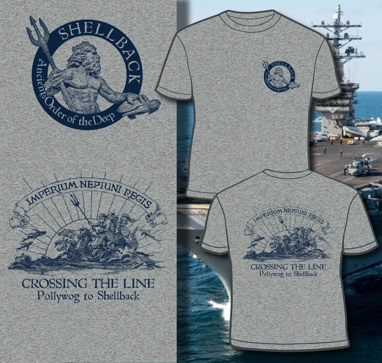 US Naval Marine Corps Shellback Crossing The Line T-Shirt 100% Cotton O-Neck Short Sleeve Summer Casual Mens T-shirt Streetwear