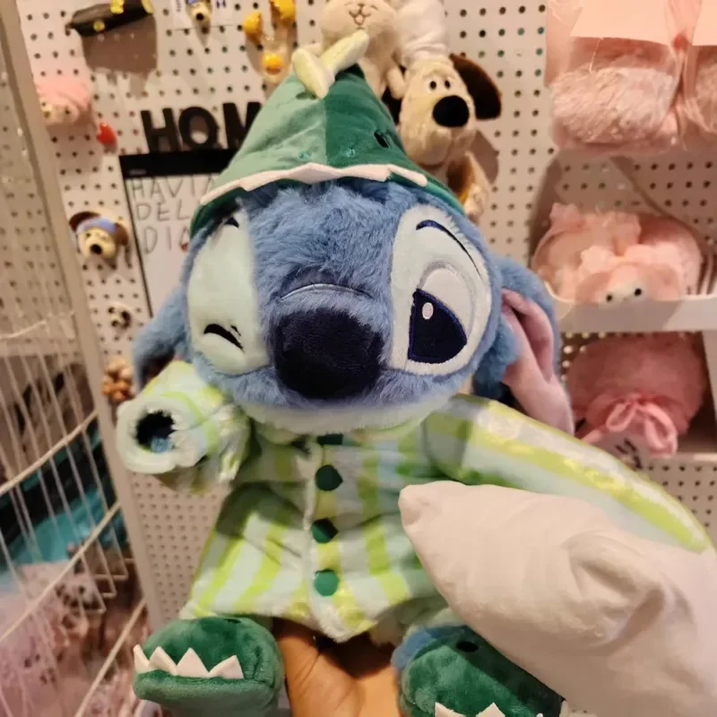 

Dinosaur Pajamas Sleepy Stitch cute Plush Doll Stuffed Plush Desktop decoration soft and comfortable body pillow birthday gift
