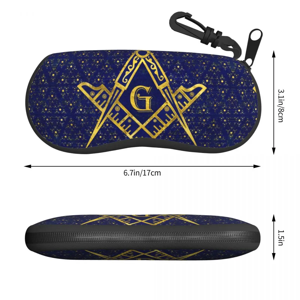 Custom Freemasonry Symbol Glasses Case Stylish Masonic Mason Freemason Shell Eyeglasses Case Sunglasses Box