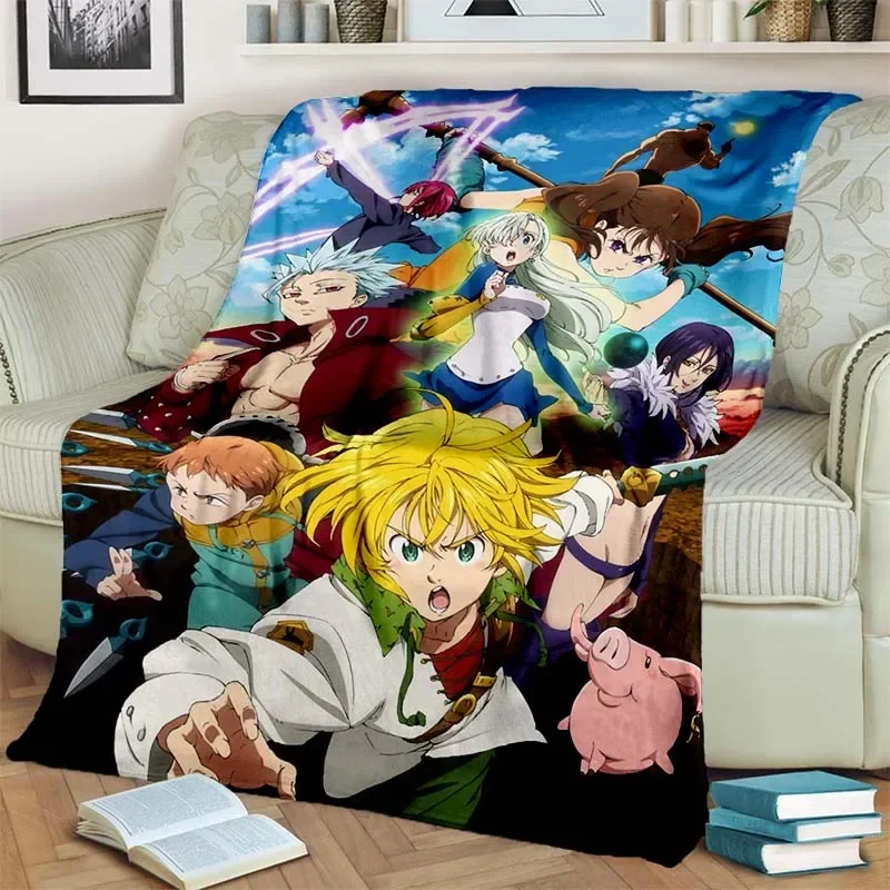 نمط الخطايا السبع القاتلة بطانية خفيفة الوزن ، بطانيات دافئة وناعمة ، هدية عطلة متعددة الأغراض ، طوال الفصول #4