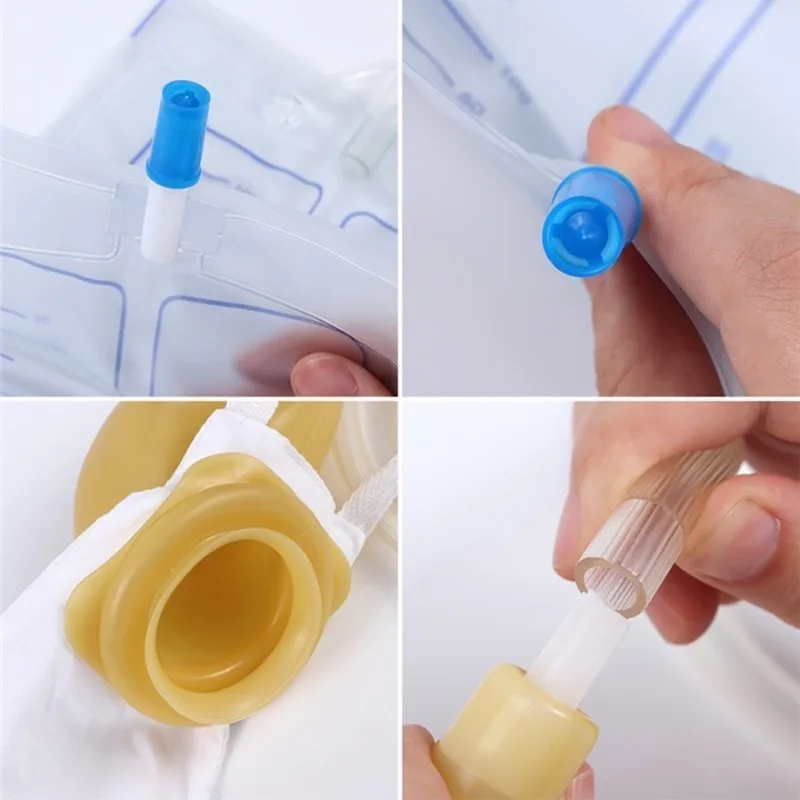 1 مجموعة المحمولة قابلة لإعادة الاستخدام الذكور والإناث كيس البول مبولة مبولة جامع سلس البول #4