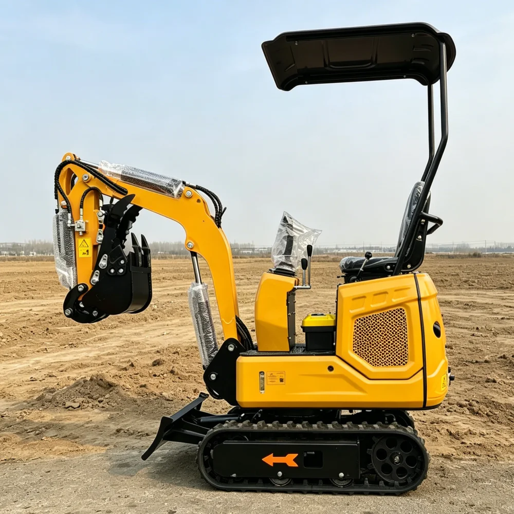 Crawler Excavator Minibagger 0.8ton 1.2ton 2ton Mini Excavator for Home Farm Customized